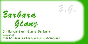 barbara glanz business card